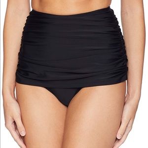 NWT Coastal Blue high-waisted black bikini bottom